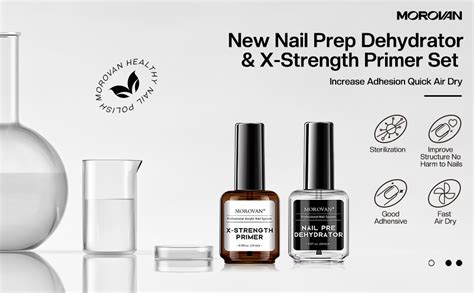 Morovan Professional Natural Nail Prep Dehydrator And Nail X Strength