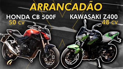 HONDA CB 500F x KAWASAKI Z400 NO ARRANCADÃO Qual das naked