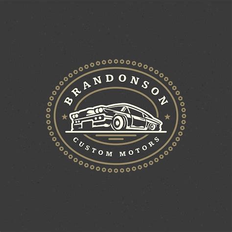 Premium Vector Hot Rod Car Logo Template Vector Design Element Vintage Style For Label Or Badge