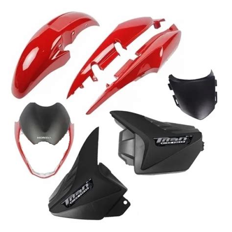 KIT CARENAGEM TITAN 150 VERMELHO 09 Motos Coyote