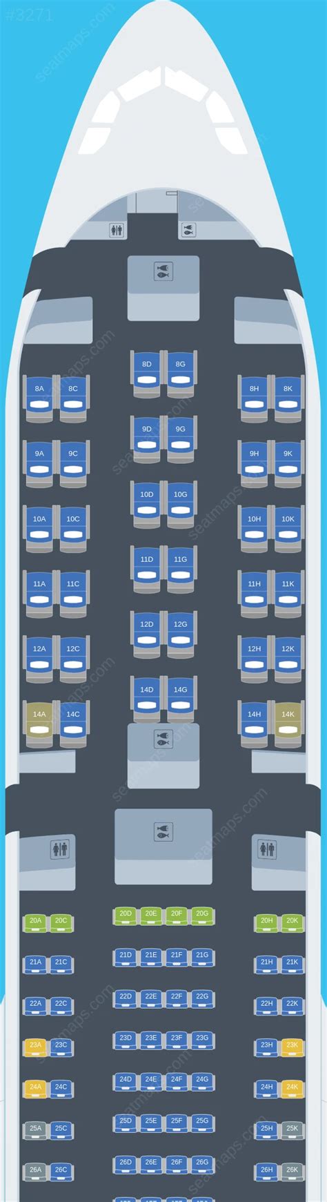 Seat Map Of Egyptair Airbus A Aircraft