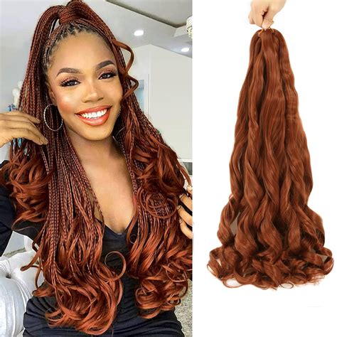 Amazon French Curly Braiding Hair Ginger French Curl Braiding