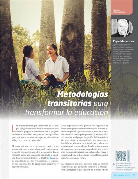 Pdf Metodolog As Transitorias Para Transformar La Educaci N De