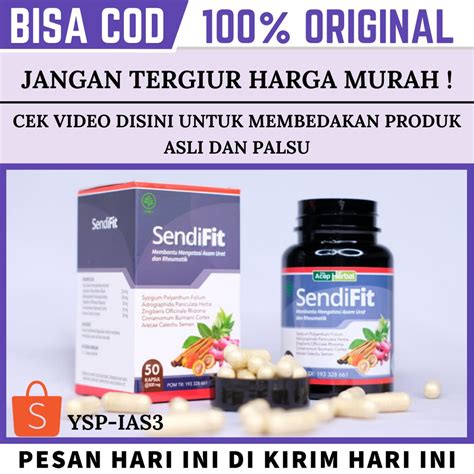 Jual Obat Sendifit Kapsul Untuk Asam Urat Alami Tanpa Efek Samping