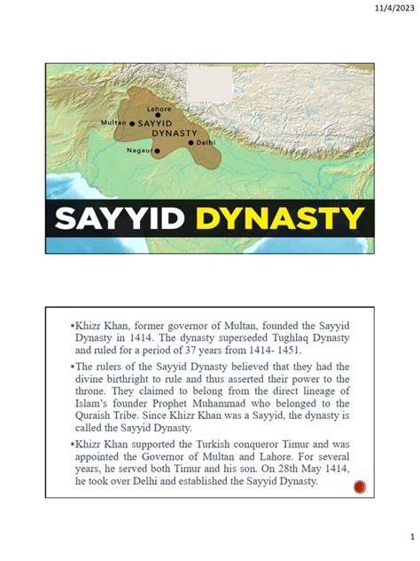 Sayyidd Dynasty | PDF