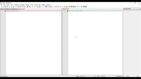 Notepad How To Compare Two Files Compare Plugin Youtube