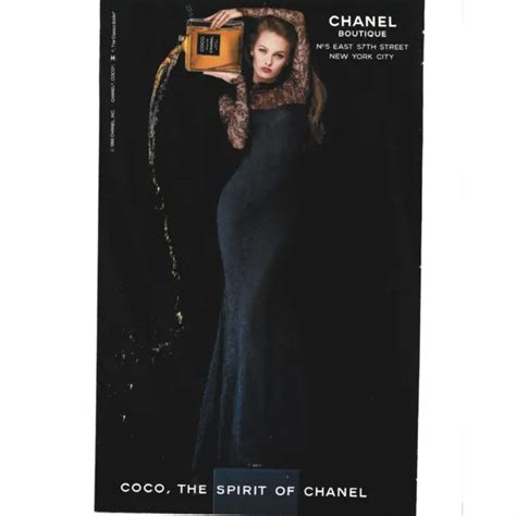 COCO SPIRIT OF Chanel Perfume ADVERT New York Boutique 1990s Vintage Print Ad £6.28 - PicClick UK