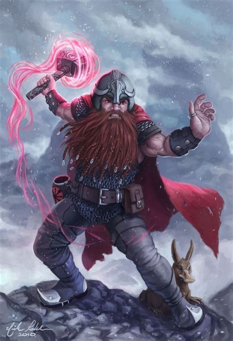 M Dwarf Ranger Med Armor Helm Hammer Rabbit Cloak Dwarven Fighter Of