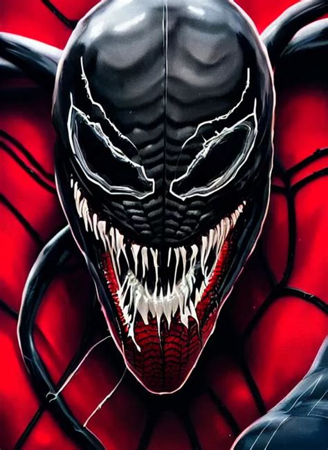 Highly Detailed Closeup Portrait Of A Venom In Stable Diffusion