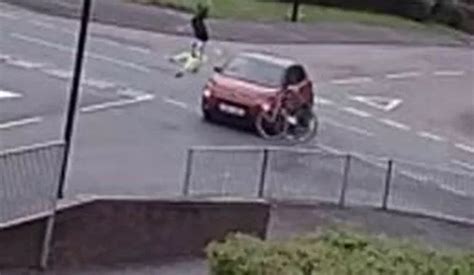 Moment Cyclist Catapulted Over Bonnet By Driver Who Pulled Out In Front