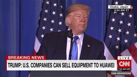 Trump Says Huawei Issue Will Be Saved For End Of Us China Trade Talks