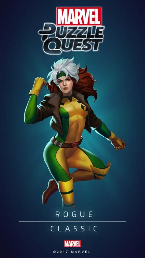 ROGUE Classic 4 Stars Profile Face Marvel PUZZLE QUEST Marvel