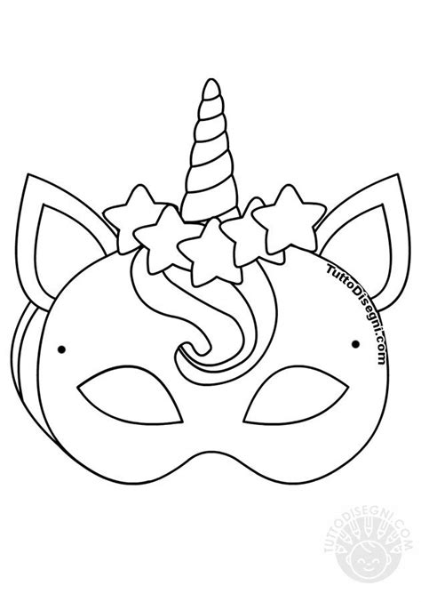 Maschera Di Unicorno Da Colorare Tuttodisegni