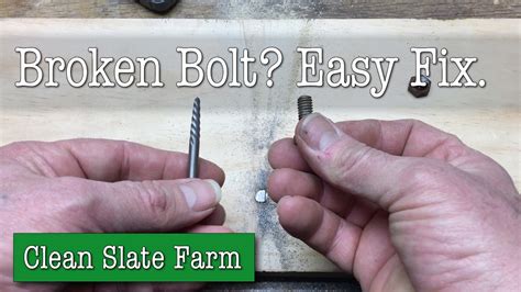 How To Remove A Broken Bolt Or Broken Screw Youtube