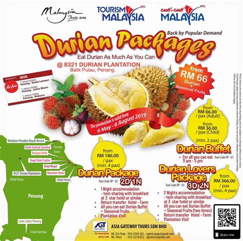 Durian Tourism Penang Balik Pulau Durian Package Economy Traveller