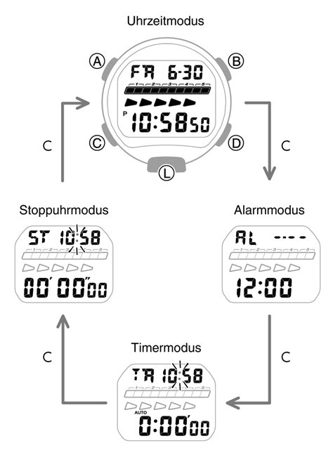 Navigieren Zwischen Den Modi Modul Nr G Shock Support Casio
