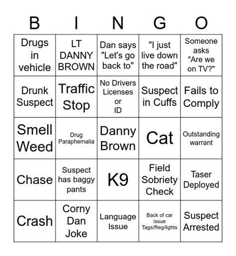 Live Pd Bingo Card