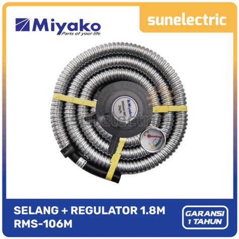 Jual Miyako RMS 106M Paket Selang Regulator Gas 1 8 Meter RMS 106 M