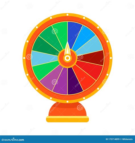 Cartoon Wheel Fortune Lottery Design Element Spinning Lucky Fortune