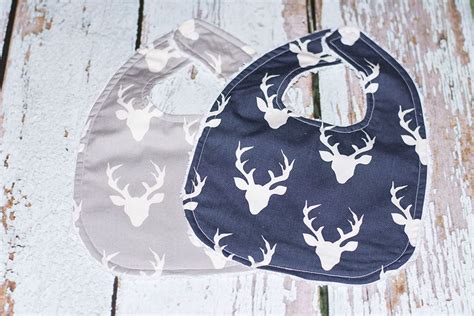 Baby Boy Bib Set Moose Baby Bib Woodland Baby Bib Girls Baby Etsy