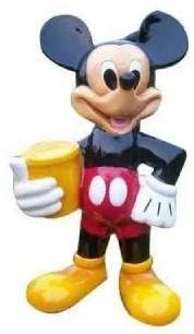 Multicolor Color Coated Fiberglass Micky Mouse Fiber Statue Style