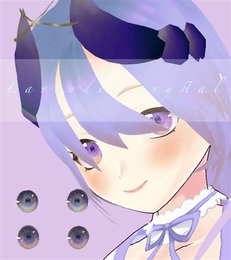 Lavender Crystal Irises For VRoid Two Color Darmangy BOOTH