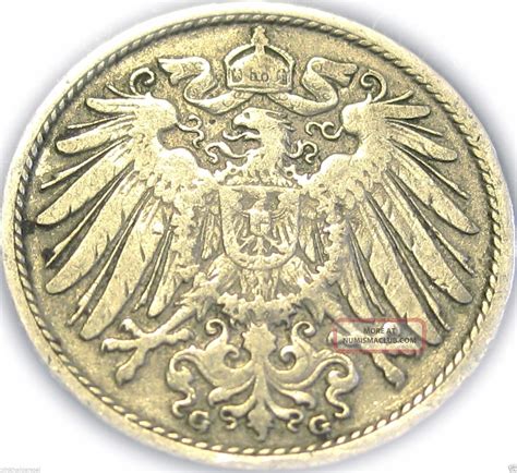 Germany The German Empire German 1901g 10 Pfennig Coin Rare 100