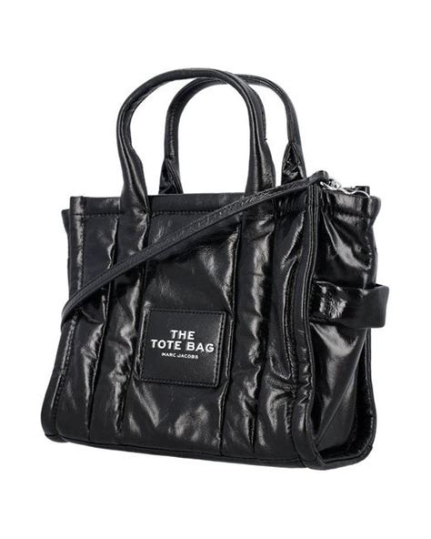 Marc Jacobs Shiny Crinkle Mini Tote Bag In Black Lyst Canada