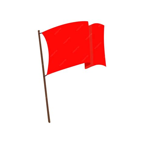 Premium Vector | Flag red icon sign vector isolated on white background