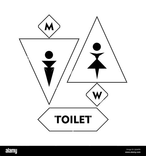 Wc Iconos De Aseo Set Mujeres Wc Signos Para Imágenes Recortadas De