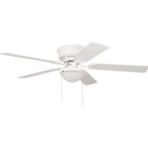 Home Impressions 52 In White Ceiling Fan With Light Kit Elitsac Inc