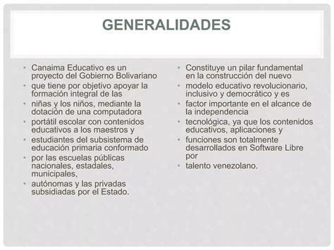 Conociendo Al Proyecto Canaima Educativo Ppt Descarga Gratuita