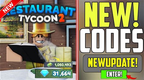 New Update RESTAURANT TYCOON 2 CODES ROBLOX RESTAURANT TYCOON 2