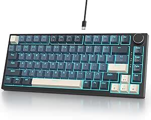 Fogruaden Wired Percent Gaming Keyboard Hot Swappable Gasket Mount Creamy Mechanical