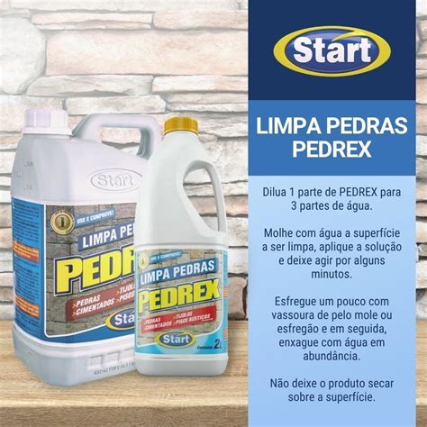 Limpa Pedras Pedrex Litros Start Limpa Pisos Lava Cal Adas