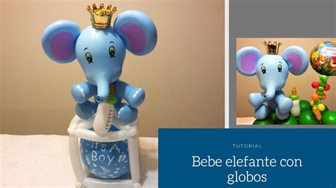 Elefante Con Globos Para Baby Shower O Cumplea Os Baby Elephant