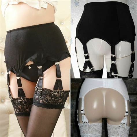 Women Sexy Vintage Retro Garter Belts 6 Straps W 12 Claws Girdle