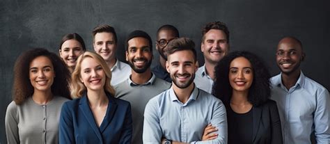 Retrato De Uma Equipe Profissional Diversa E Bem Sucedida Posando