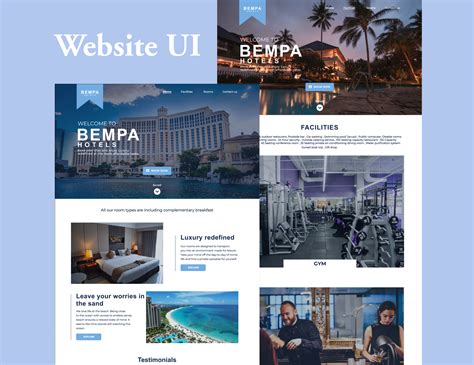 Dribbble Hotel Website Landing Page By Mofazzal Hossain Pavel