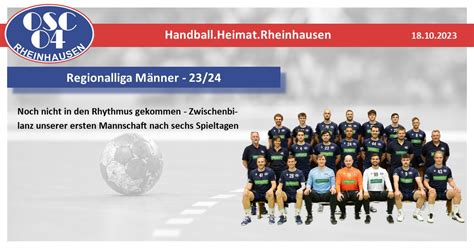 Herren Eine Zwischenbilanz Osc Handball Heimat Rheinhausen