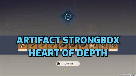 Artifact Strongbox Heart Of Depth Genshin Impact Youtube