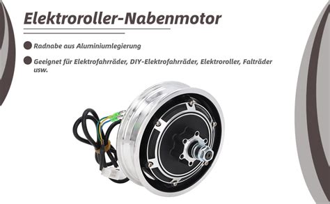 Elektroroller Nabenmotor Zoll V W Scheibenbremsnabenmotor