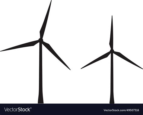 Wind turbine silhouette set windmill icons Vector Image