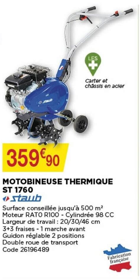 Promo Motobineuse thermique ST 1760 chez Bricomarché