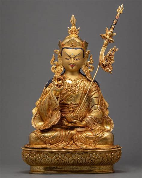 Four Armed Chenrezig Statue Traditionally Gold Plated Bodhisattva