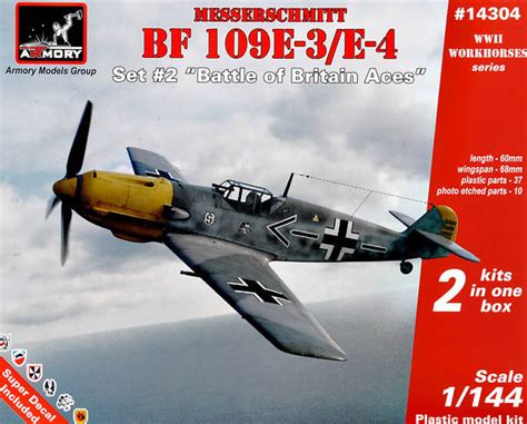 Истребитель Messerschmitt Bf 109E 3 E 4 Battle of Britain Aces 2 шт