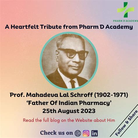 Prof Mahadeva Lal Schroff