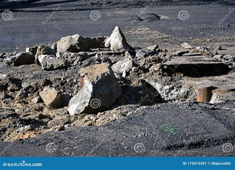 Road Construction in the City Stock Image - Image of asphalt, large ...