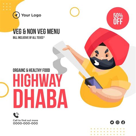 Premium Vector Banner Design Of Organic And Healthy Food On Highway