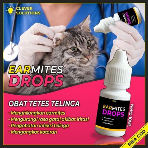 Jual Obat Tetes Kutu Telinga Kucing Earmites Drops Infeksi Gatal